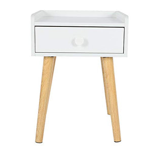 HYM Semplice Camera da Letto Moderna Comodino Cassetto Cassetto Cabinet Mobili da Comodo Bianco