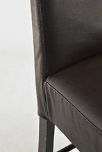 t m c s Tommychairs - Set 2 sgabelli bassi modello Luisa per cucina e bar, struttura in legno di faggio color Wengé, Seduta e Schienale Imbottiti e Rivestiti in pelle artificiale marrone