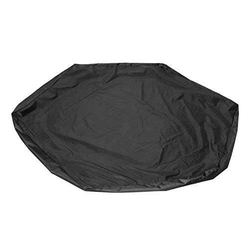 TAKE FANS Durevole Impermeabile Esagonale Bambini Sabbia Pit Copertura Protector Giardino Bagno Piscina Parasole, Nero 140x110x20cm