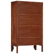 vidaXL Legno Massello d'Acacia Guardaroba con 2 Cassetti 2 Ante Armadio Abiti Lucidato Arredamento Camera da Letto Finitura Marrone