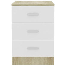 Tidyard Comodino Bianco e Rovere Sonoma 38x35x65 cm in Truciolato
