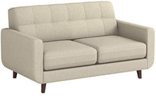 Marchio Amazon - Rivet, divano trapuntato modello Sloane, stile mid-century moderno, larghezza 163 cm, colore guscio d'uovo - Arredi Casa