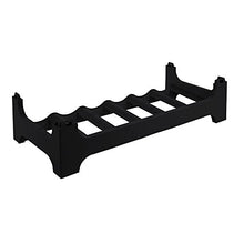 Mensola portabottiglie fino a 6 bottiglie, Impilabile, Plastica resistente (PP), 60 x 28 x 14 cm, Nero