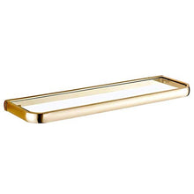 DNSJB Mensola in Vetro temperato, mensola Bagno, Porta Trucco Completo in Rame, Imitazione Antico scaffale monostrato Mensola Bagno in Oro Rosa, 20 '' × 5,9 ''
