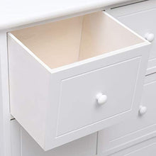 SKM Armadietto con 6 Cassetti Bianco 60x30x75cm Legno di Paulownia (13.1kg)