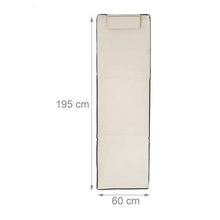 Relaxdays 10023465_127 Sdraio Mare XXL Lettino Prendisole Imbottito con Cuscino Stuoia da Spiaggia Regolabile con Custodia Beige