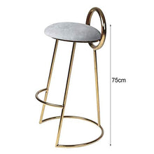 CMX-Barhocker Sgabello da Bar Contemporaneo Imbottito con Schienale Alto, sedie da Bar per Isola Cucina