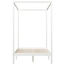 FAMIROSA Giroletto con Baldacchino 4 Cassetti Bianco in Pino 140x200 cm