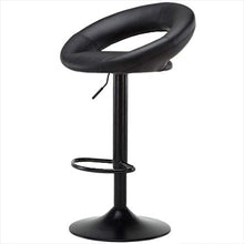 Sgabello da bar in ecopelle regolabile in altezza con base cromata e base in metallo cromato, sgabello da bar in metallo nero con rotazione a 360°