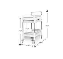 WangQ Carrello Carrello Letto Doppio Carrello portautensili Carrello da Laboratorio Magazzino Multi-Strato Strumento di logistica Scaffale da Ufficio carrellino Cucina (Size : 64 * 44 * 90cm)