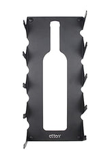 etterr Porta Bottiglie da Parete in Acciaio per Tutti i Tipi di vinos, con ancoraggi a Muro e embellishers. (Nero)