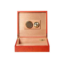 XZJJZ 20 Conte Caso Humidor Brown Cigar Box Legno di Cedro Cigar Caso Portatile della Cassa della Scatola umidificatore igrometro Cigar Humidor for Le Sigarette
