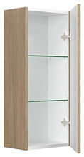 Set mobili bagno Emilia premontato , armadietto a specchio a LED, rovere chiaro