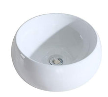 ERIDANUS Serie Luciano -02, Lavabo di Ceramica Bianco Lusso Lavandino Lavello Lavamano Lavabo da Appoggio Tondo Ovale Bacinella Lavandino Lavello per Bagno Casa Bidet Lavabo