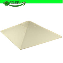 freigarten.de Tetto di ricambio per gazebo, 3 x 3 m, sabbia anticata, impermeabile, materiale: Panama PCV Soft 370 g/m², extra forte, modello 3 (beige)