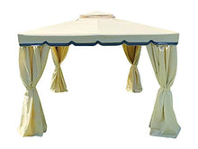 eurolandia Gazebo 3X3 Giardino in Alluminio Copertura 450 GR. Antipioggia ZANZARIERE E Teli Laterali