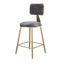 Miwaimao - Sedia da bar semplice e stabile, con schienale alto, da scrivania, comoda (colore, grigio, 75 cm), colore: grigio, 75 cm