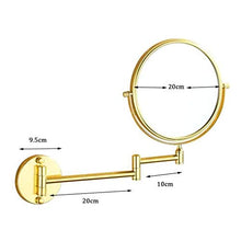 Specchio Bagno, Specchio Ingranditore, Specchio da Trucco, 3X Ingrandimento, 20 cm Doppio Faccia Specchio a Parete, Specchio da Parete Girevole e Rotondo, Allungabile, per Bagno, Spa, Hotel