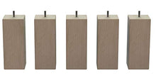 MEGALUXFRANCE - Set di 5 piedi per letto, mobili, divani, quadrati in legno massiccio di faggio, 80 x 80 x 200 mm