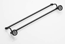 GDFEH Porta Asciugamani Cucina da Appoggio Acciaio Inox Portasciugamani Porta Asciugamani con Mensole Doppia Porta Asciugamani Bagno Nero (Size : 100cm)