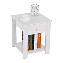 Comodino Comodino Semplice in Legno Durevole Contenitore per con Cassetto Bianco Adatto per Camera da Letto Comodino Bagno Corridoio Soggiorno