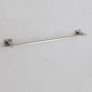 CZOOR - Portasciugamani singolo da parete, in nichel spazzolato, accessori da bagno