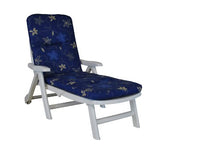 Angerer Cuscino per Sedia 50 x 120 cm, Design Corfù Blu (Senza Sedia)
