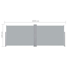 Festnight Tenda Laterale Riavvolgibile Paravento da Giardino per Balcone e Terrazzo Anti-UV Protezione Privacy 100x600 cm/120x600 cm /140x600 cm/100x1000 cm/120x1000 cm/140x1000 cm/170x1000 cm