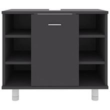 vidaXL Armadio da Bagno Grigio 60x32x53,5 cm in Truciolato