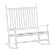 giordano shop Panchina 2 Posti a Dondolo da Giardino 117x85x120 cm in Legno di Pioppo Bianco