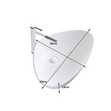Triangolo sopra Contro Bacino Ceramica Balcone Casa Lavandino Lavabo Lavabo Lavabo Art Basin Lavabi (Dimensioni : 59x39x14cm)