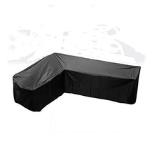 LJWLZFVT Fodera for Divano Patio, Fodera for Mobile Componibile for Esterni, Copridivano da Giardino286x222x78x82cm Copertura Mobili Impermeabile-Nero 286x222x82cm