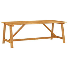 FAMIROSA Tavolo da Pranzo da Giardino 206x100x74 cm in Massello Acacia