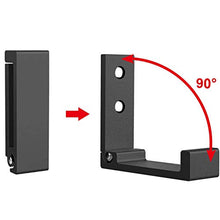 Appendiabiti Pieghevole a 90 ° Gancio Invisibile per Montaggio a Parete con Viti in Acciaio Inossidabile per Armadio Porta a Muro Cucina Bagno Muro Ufficio Guardaroba Bagno, 4 Pezzi (Nero)