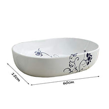 Yxx max -Lavabo Contatore Bacino del Bagno, Ceramica Art Bacino ad Alta capacità lavandino del Bagno Adatto a Guardaroba Alberghi (60x15cm) Lavandino del lavabo