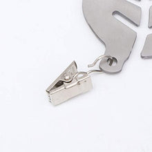 Cabilock 4 Pezzi Tovaglia Pesi Clip Copertura Tavolo in Acciaio Inox Morsetti Pesi Ornamento per Picnic All'aperto Cena in Famiglia (Foglia)