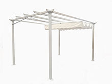 Michele Sogari & C. Srl Gazebo Pergola da Giardino 3X4 Telo in Poliestere 200 Grammi e Struttura in Alluminio (Bianco)