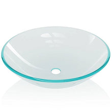 Roderick lavabo bagno lavabo lavabo in vetro temperato 42 cm lavabo trasparente dimensioni 42x14 cm (diametro x H).