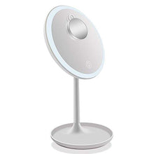 WYLILZI-Home Specchi da Tavolo Specchi da Bagno Specchio Trucco LED con 3 Punti Luce e 5X Specchio ingranditore specchietto cosmetico da appoggio dimmerabile USB Specchi