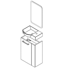 Fackelmann a di Vero 3 Pezzi Set di mobili da Bagno – Mobiletto da Bagno/lavabo/Specchio