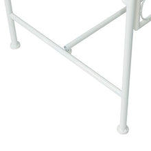 Outsunny Panchina Biposto da Giardino Stile Romantico Ferro 113.5 x 50 x 93.5cm Bianco