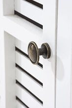 CLP Comodino Shabby Chic Mekong in Legno I Mobile con Cassetto E Sportello 38 x 28 CM Altezza 60 CM, Colore:Bianco