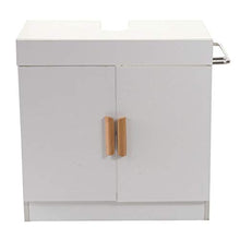 Mendler Arredo Bagno Mobile sottolavabo HWC-D55 Legno di eucalipto 37x60x67cm Bianco
