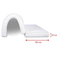 EVERGREENWEB - Materasso Matrimoniale 160x190 H 10 cm PIEGHEVOLE su Seduta per Divano Letto, Prontoletto, Lastra in Poliuretano Ortopedico, Rivestimento ANALLERGICO con Laccetti di Fissaggio, BED SOFA