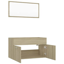 vidaXL Set Mobili da Bagno 2 pz Rovere Sonoma in Truciolato