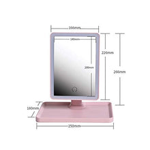 Xinxinchaoshi Specchi da Tavolo Specchietto retrovisore Pieghevole per la Ricarica di specchi di Ricarica Specchio USB a LED Specchio Cosmetico