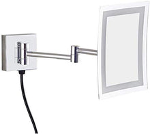 Specchio per il trucco Specchi di trucco vanità Specchi a LED Lampada ad ingrandimento Bagno regolabile Bagno da bagno Cosmetico Specchi da parete con spina .Rasatura in camera da letto o bagno