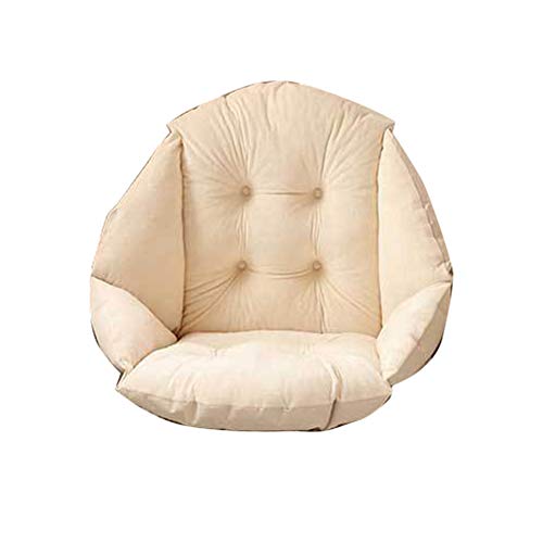 Cuscino Spesso Sedia con Schienale per L'Ufficio Auto Poltrona Sospesa da Giardino Sedia Dondolo Amaca Beige 48X52CM