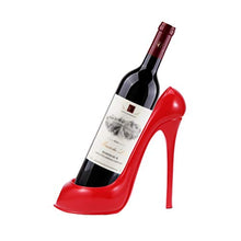 Ultnice - Porta bottiglie di vino con tacco alto, decorazione per la casa, gioielli artigianali (rosso)