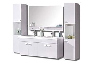 Grafica ma.ro srl Mobile Bagno LAVABO 2 Rubin. W. Elegance Rosa Chiaro ARREDO Bagno Completo 120 CM
